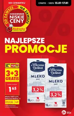 Biedronka - gazetka promocyjna Najlepsze promocje! od czwartku 15.01 do soboty 17.01