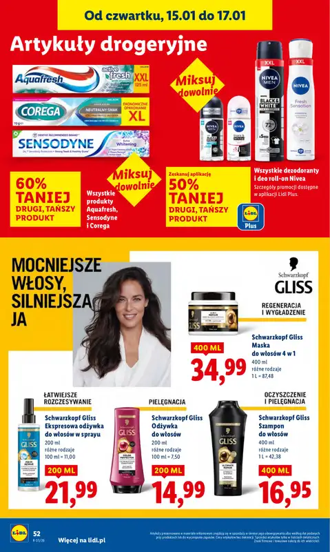 Lidl - gazetka promocyjna Oferta od czwartku od czwartku 15.01 do soboty 17.01 - strona 54