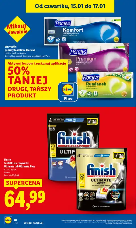 Lidl - gazetka promocyjna Oferta od czwartku od czwartku 15.01 do soboty 17.01 - strona 20