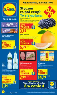 Lidl - gazetka promocyjna Oferta od czwartku od czwartku 15.01 do soboty 17.01