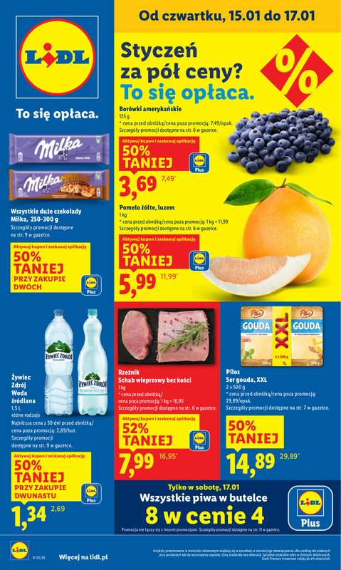 Lidl - gazetka promocyjna Oferta od czwartku od czwartku 15.01 do soboty 17.01