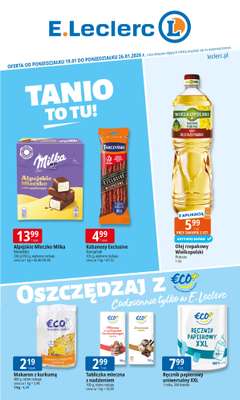 Leclerc - gazetka promocyjna Oferta E.Leclerc I Tanio to tu! od poniedziałku 19.01 do poniedziałku 26.01