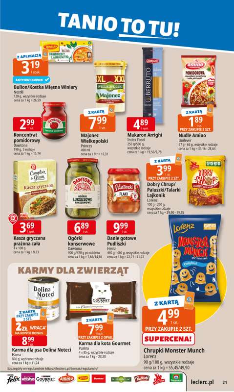 Leclerc - gazetka promocyjna Oferta E.Leclerc I Tanio to tu! od poniedziałku 19.01 do poniedziałku 26.01 - strona 21