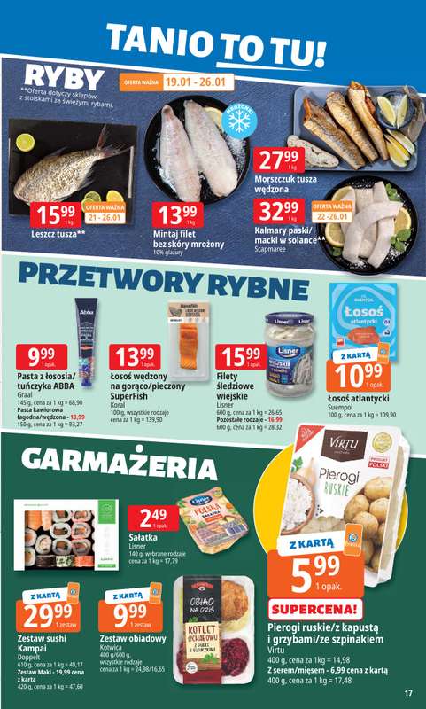 Leclerc - gazetka promocyjna Oferta E.Leclerc I Tanio to tu! od poniedziałku 19.01 do poniedziałku 26.01 - strona 17