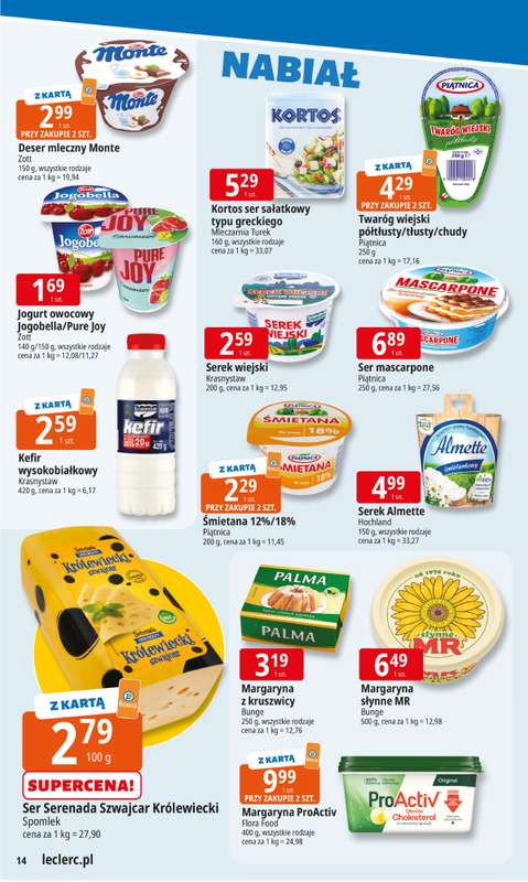 Leclerc - gazetka promocyjna Oferta E.Leclerc I Tanio to tu! od poniedziałku 19.01 do poniedziałku 26.01 - strona 14