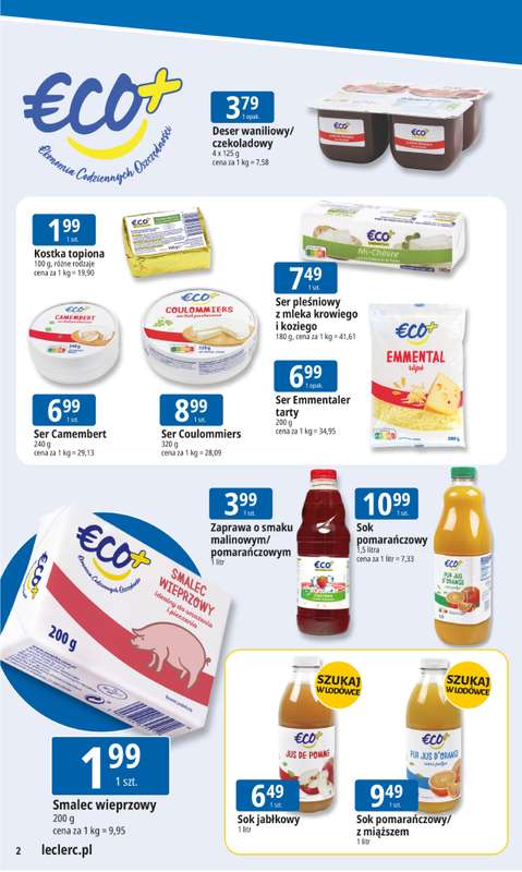 Leclerc - gazetka promocyjna Oferta E.Leclerc I Tanio to tu! od poniedziałku 19.01 do poniedziałku 26.01 - strona 2