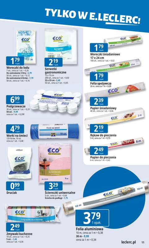 Leclerc - gazetka promocyjna Oferta E.Leclerc I Tanio to tu! od poniedziałku 19.01 do poniedziałku 26.01 - strona 11