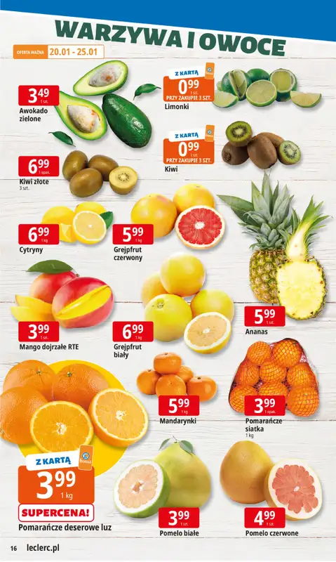 Leclerc - gazetka promocyjna Oferta E.Leclerc I Tanio to tu! od poniedziałku 19.01 do poniedziałku 26.01 - strona 16