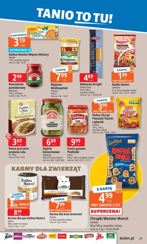 Leclerc - gazetka promocyjna Oferta E.Leclerc I Tanio to tu! od poniedziałku 19.01 do poniedziałku 26.01 - strona 21