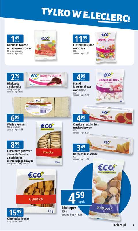 Leclerc - gazetka promocyjna Oferta E.Leclerc I Tanio to tu! od poniedziałku 19.01 do poniedziałku 26.01 - strona 5
