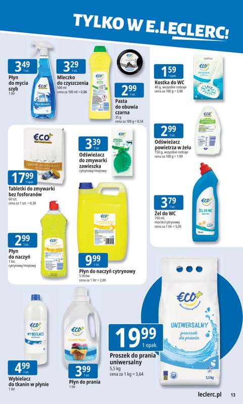 Leclerc - gazetka promocyjna Oferta E.Leclerc I Tanio to tu! od poniedziałku 19.01 do poniedziałku 26.01 - strona 13