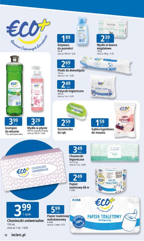 Leclerc - gazetka promocyjna Oferta E.Leclerc I Tanio to tu! od poniedziałku 19.01 do poniedziałku 26.01 - strona 12