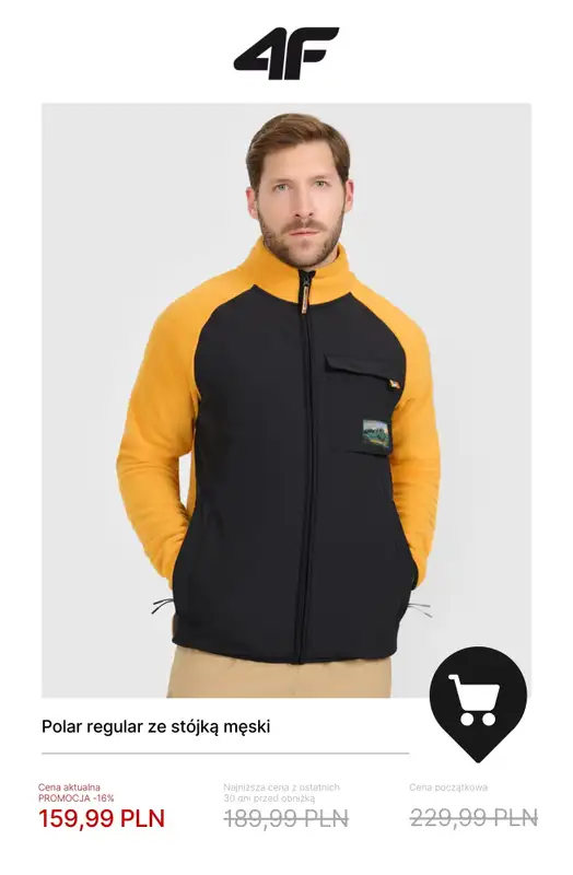 4F - gazetka promocyjna Polary męskie na promocji od czwartku 15.01  - strona 7