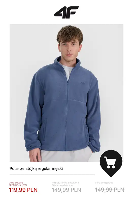 4F - gazetka promocyjna Polary męskie na promocji od czwartku 15.01  - strona 4