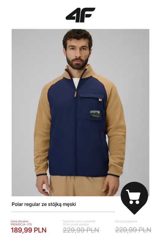 4F - gazetka promocyjna Polary męskie na promocji od czwartku 15.01  - strona 10