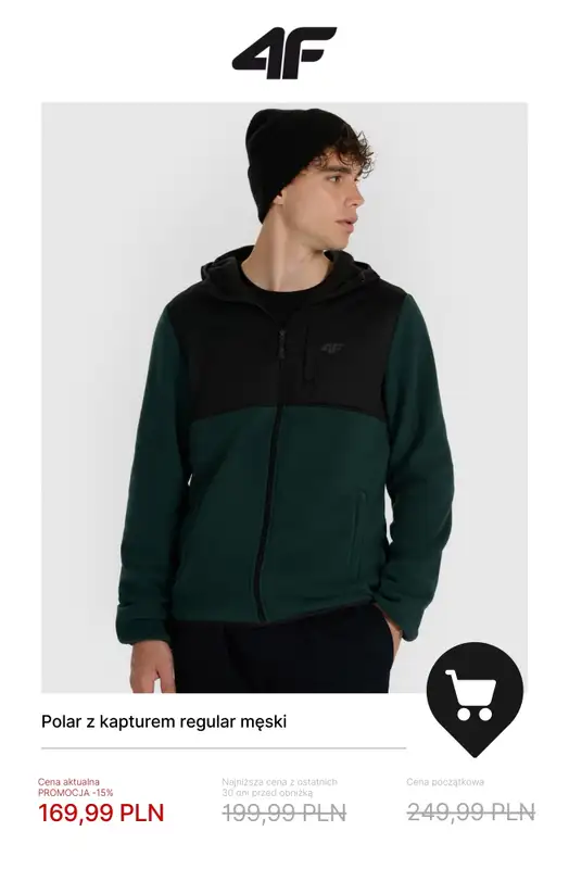 4F - gazetka promocyjna Polary męskie na promocji od czwartku 15.01  - strona 8