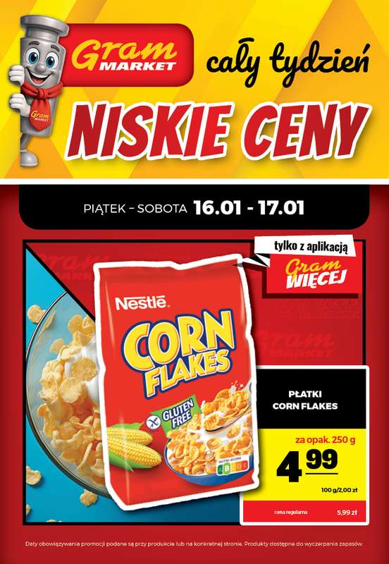 Gram Market - gazetka promocyjna Cały tydzień niskie ceny od piątku 16.01 do środy 21.01