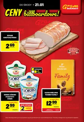 Gram Market - gazetka promocyjna Cały tydzień niskie ceny od piątku 16.01 do środy 21.01 - strona 3