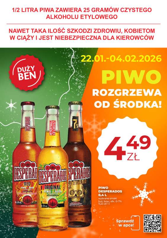 Duży Ben - gazetka promocyjna Gazetka piwna od czwartku 22.01 do środy 04.02