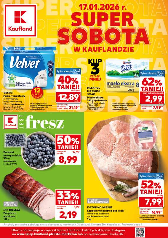 Kaufland - gazetka promocyjna Oferta Kaufland - SUPER SOBOTA od soboty 17.01 do soboty 17.01