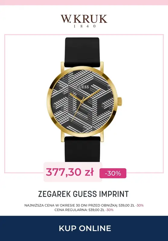 Dzień Babci i Dziadka - gazetka promocyjna W.Kruk | Wyprzedaż - zegarki od czwartku 15.01 do czwartku 22.01 - strona 9