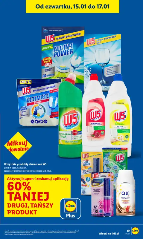 Lidl - gazetka promocyjna Oferta od czwartku od czwartku 15.01 do soboty 17.01 - strona 19