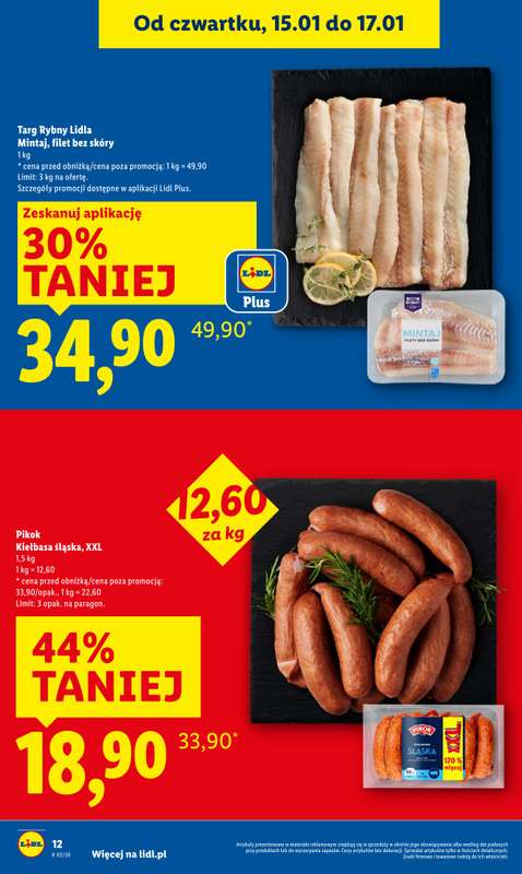 Lidl - gazetka promocyjna Oferta od czwartku od czwartku 15.01 do soboty 17.01 - strona 12