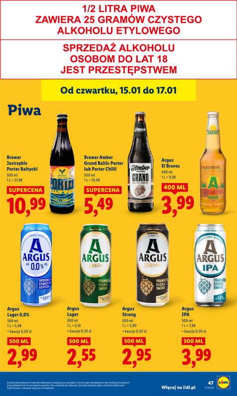 Lidl - gazetka promocyjna Oferta od czwartku od czwartku 15.01 do soboty 17.01 - strona 49
