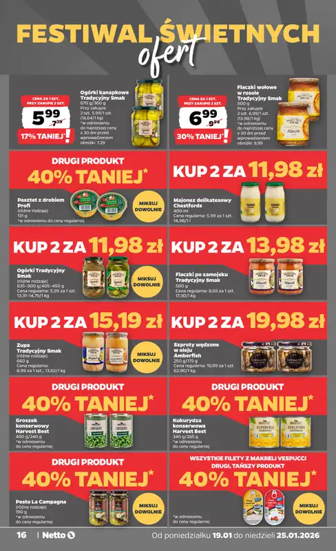 Netto - gazetka promocyjna Gazetka Spożywcza od poniedziałku 19.01 do niedzieli 25.01 - strona 16