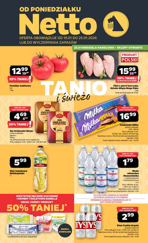 Netto - gazetka promocyjna Gazetka Spożywcza od poniedziałku 19.01 do niedzieli 25.01