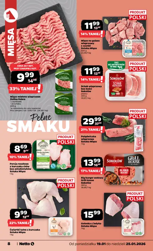 Netto - gazetka promocyjna Gazetka Spożywcza od poniedziałku 19.01 do niedzieli 25.01 - strona 8