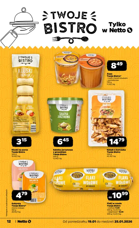 Netto - gazetka promocyjna Gazetka Spożywcza od poniedziałku 19.01 do niedzieli 25.01 - strona 12