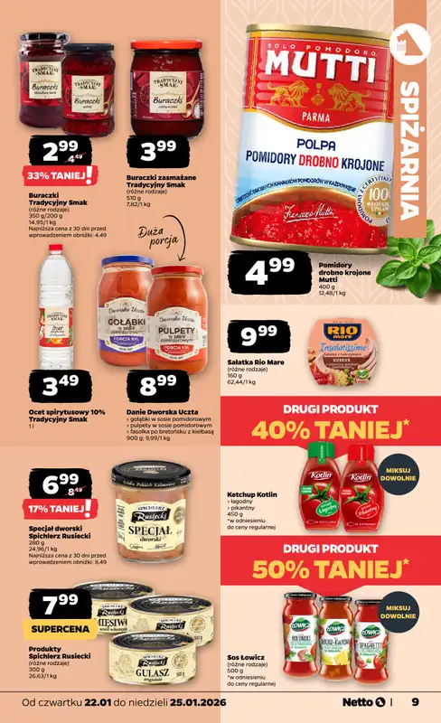 Netto - gazetka promocyjna Gazetka Spożywcza od czwartku 22.01 do niedzieli 25.01 - strona 9