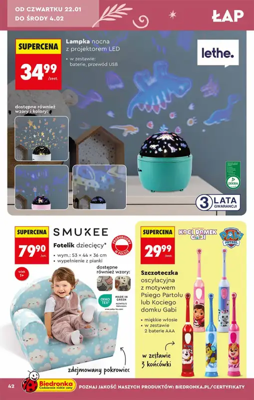 Biedronka - gazetka promocyjna Hity i inspiracje od soboty 17.01 do środy 04.02 - strona 42
