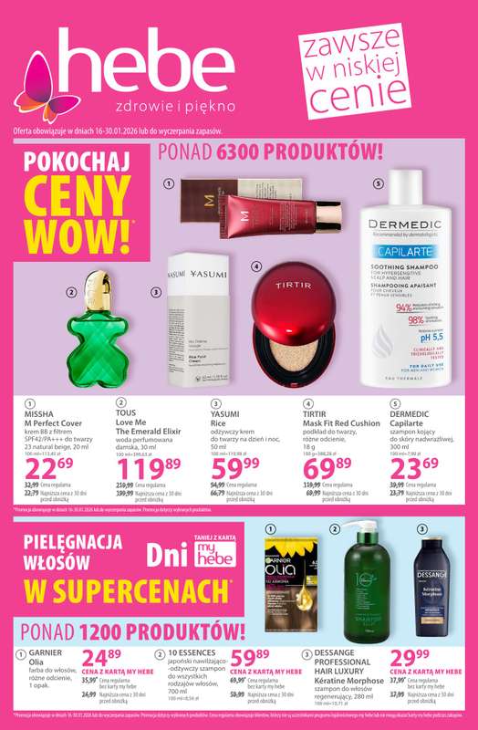 Hebe - gazetka promocyjna Gazetka od piątku 16.01 do piątku 30.01