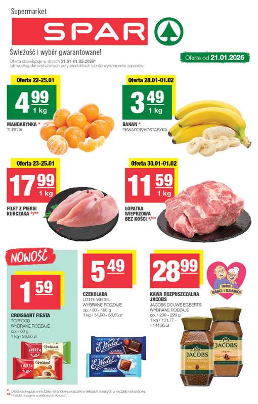 SPAR - gazetka promocyjna Gazetka Spar od środy 21.01 do niedzieli 01.02