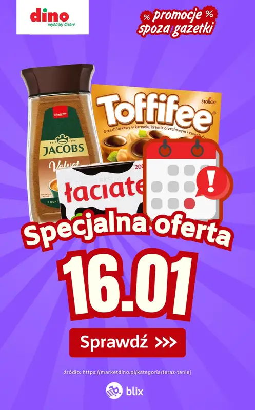 Dino - gazetka promocyjna Specjalna oferta na 16.01.2026 - promocje spoza gazetki  