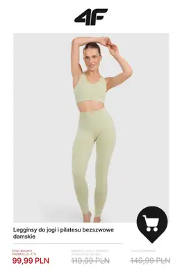 4F - gazetka promocyjna Do -50% na ubrania do jogi i pilatesu od piątku 16.01  - strona 3