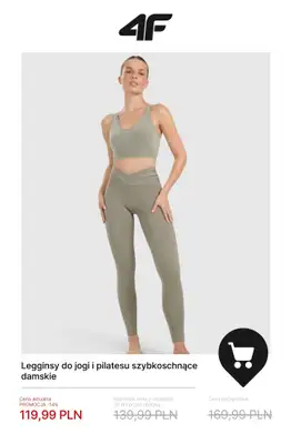 4F - gazetka promocyjna Do -50% na ubrania do jogi i pilatesu od piątku 16.01  - strona 9