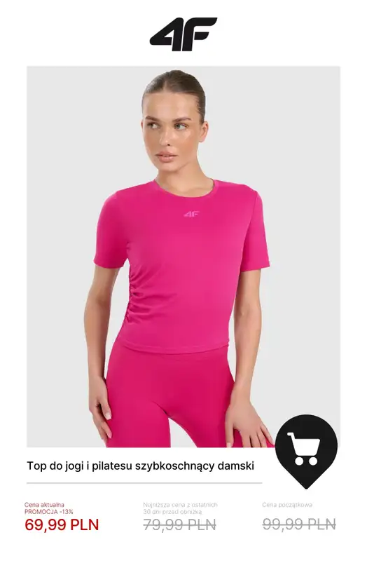 4F - gazetka promocyjna Do -50% na ubrania do jogi i pilatesu od piątku 16.01  - strona 5
