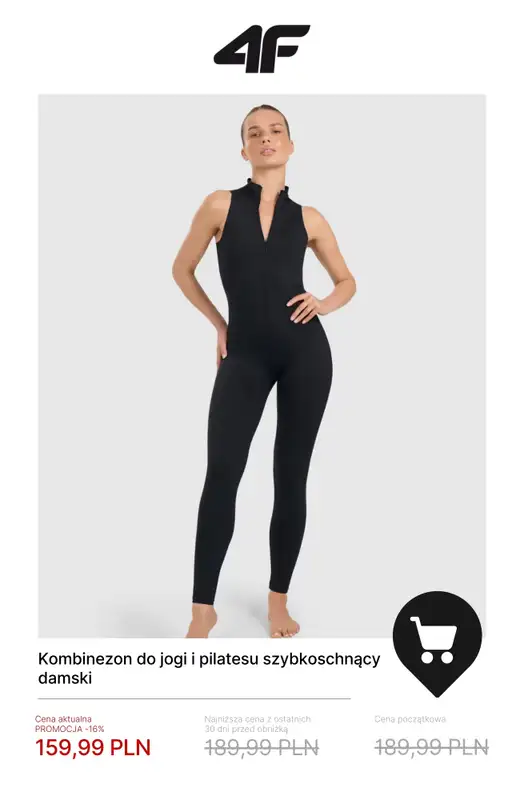 4F - gazetka promocyjna Do -50% na ubrania do jogi i pilatesu od piątku 16.01  - strona 7