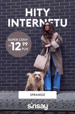 Sinsay - gazetka promocyjna HITY INTERNETU od piątku 16.01 
