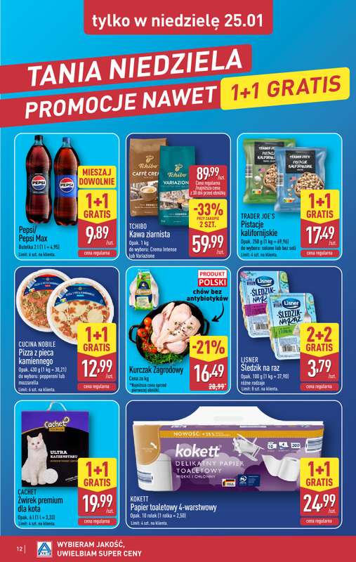Aldi - gazetka promocyjna Wybieram Aldi na tani weekend! od czwartku 22.01 do niedzieli 25.01 - strona 12