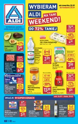 Aldi - gazetka promocyjna Wybieram Aldi na tani weekend! od czwartku 22.01 do niedzieli 25.01