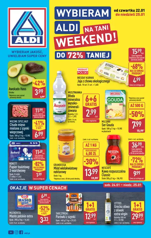Aldi - gazetka promocyjna Wybieram Aldi na tani weekend!  