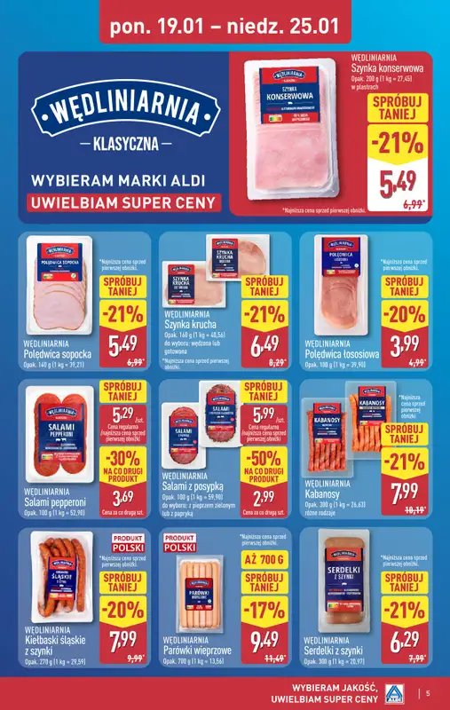 Aldi - gazetka promocyjna Pełny katalog! od poniedziałku 19.01 do niedzieli 25.01 - strona 5