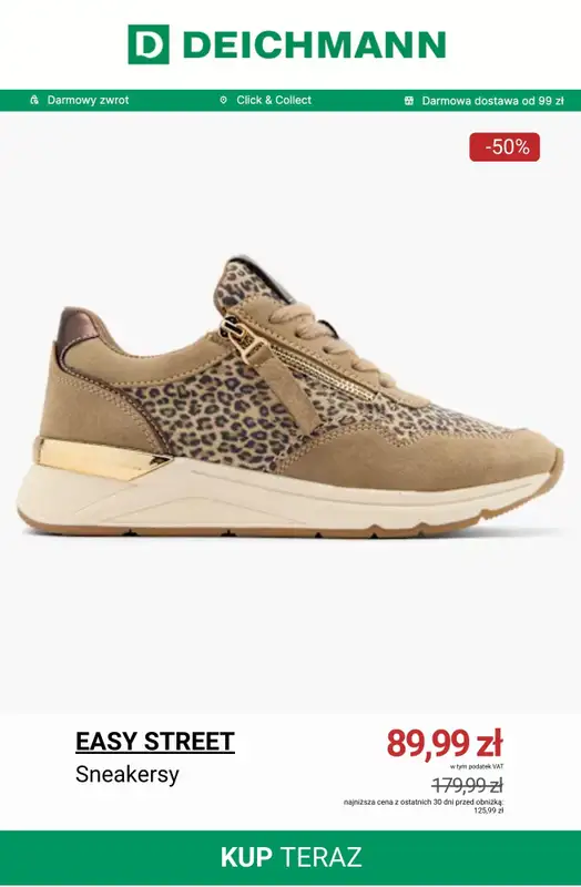 Deichmann - gazetka promocyjna Do -50% na sneakersy damskie od piątku 16.01  - strona 9