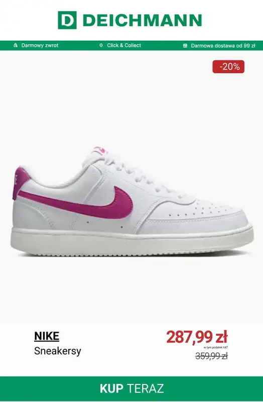 Deichmann - gazetka promocyjna Do -50% na sneakersy damskie od piątku 16.01  - strona 8