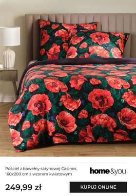 home&you - gazetka promocyjna Tekstylia sypialniane - motyw kwiatów od piątku 16.01 do niedzieli 25.01 - strona 5