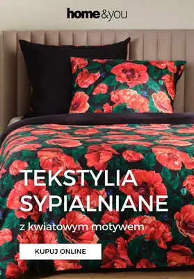 home&you - gazetka promocyjna Tekstylia sypialniane - motyw kwiatów od piątku 16.01 do niedzieli 25.01